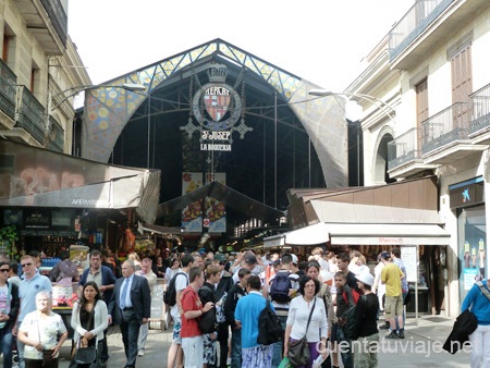 El Mercado de la Boqueria, Barcelona.